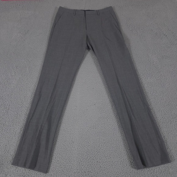 Bonobos Pants Mens 34x37 Gray Straight Leg Marzotto Italian Wool Slacks Trousers